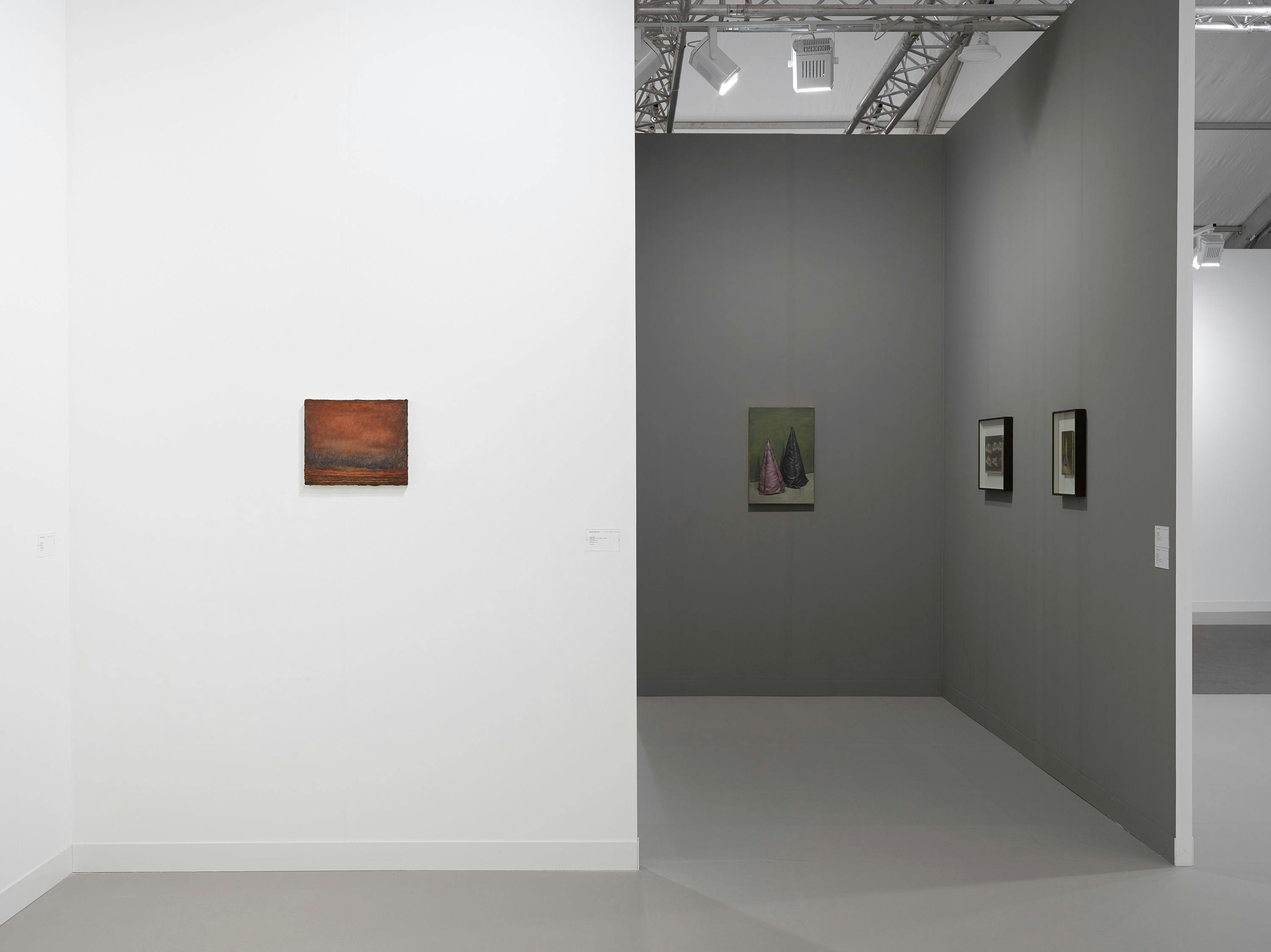 An installation view of David Zwirner gallery’s booth at Frieze London, dated 2021.